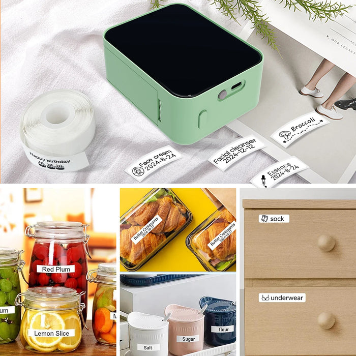 P15 Mini Portable Thermal Label Printer — Bluetooth, Inkless, Type-C Recharge