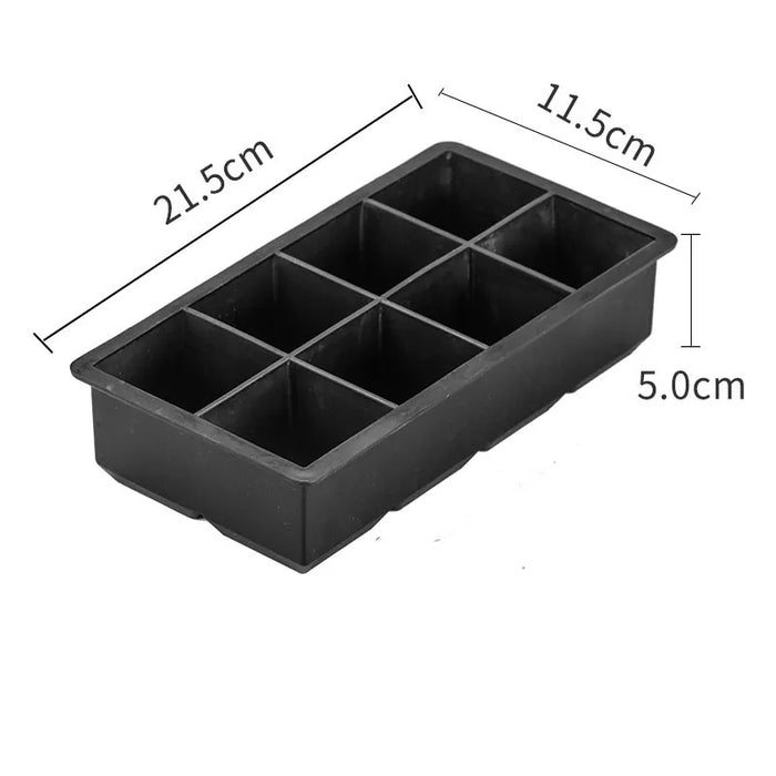 4/6/8/15 Grid Big Ice Tray Mold Giant Jumbo Large Food Grade Silicone Ice Cube Square Tray Mold DIY Ice Maker Ice Cube Tray