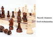 Magnetic Wooden Folding Chess Set with Felted 24 x 24 cm Board — 34 Pieces, Interior Storage