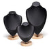 Wooden Jewellery Bust – Necklace Display Stand, Black or Beige (S/M/L)