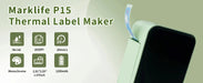 Marklife P15 Portable 15mm Thermal Label Printer — Inkless, Bluetooth, Rechargeable