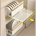 Space-Saving Pull-Out Kitchen Organiser — Plate, Bowl & Spice Rack