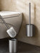 Long‑Handle Aluminium Toilet Brush with Wall‑Mounted Holder — White, Grey or Black