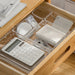 7-Piece Clear Plastic Drawer Organiser Set for Desk & Bathroom