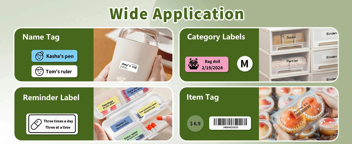 Marklife P15 Portable 15mm Thermal Label Printer — Inkless, Bluetooth, Rechargeable