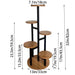 6-Tier Corner Plant Stand – Wood & Metal Display Shelf (Black)
