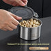 Stainless Steel Airtight Food Storage Jar — 500ml / 900ml / 1400ml, Sealed Canister with Locking Clamp