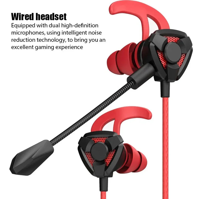 Wired Gaming Earbuds with Mic – 3.5mm In‑Ear Headset for PS4, PUBG, CSGO, Phone & Laptop