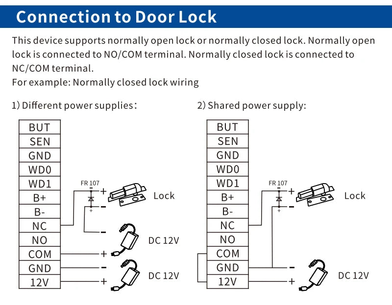 125kHz RFID Fingerprint Time & Attendance Terminal — Biometric Door Access Control