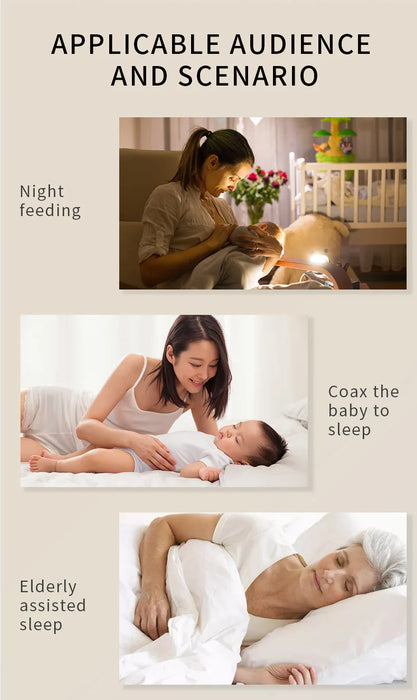 RGB Rechargeable White Noise Night Light — Touchable Sleep Lamp for Baby & Adults