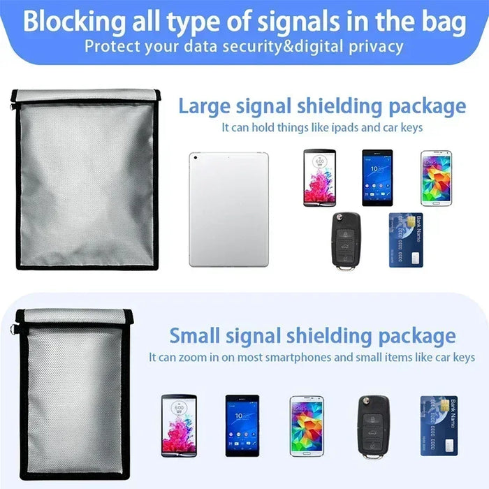 Waterproof, Fireproof Faraday Bag for Laptops, Tablets & Phones — Grey
