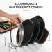 Retractable Stainless Steel Pot Lid Rack — Adjustable Foldable Kitchen Organiser