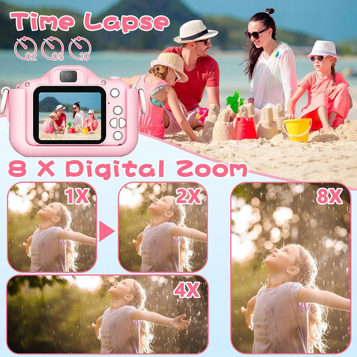 Kids Camera Toys Cute Horse Unicorn 32MP1080P HD Digital Camera for Toddler Kid Christmas Birthday Festival Children Gift