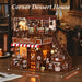 Cute Cake Shop 3D Wooden Book Nook Kit — DIY Miniature Bookshelf Dollhouse Bookend