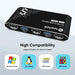 DP KVM Switch 2-Port — 4K@60Hz, HDCP 2.2, USB 3.0, USB Cables Included