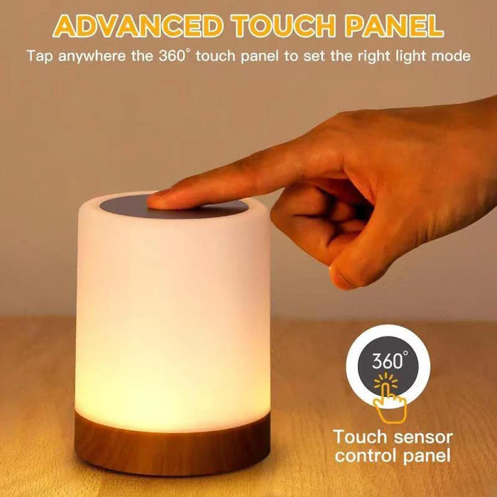 LED Touch Lamp - Bedside Table Lamp with RGB Light, Touch Sensor, and Portable Desk Lamp Feature - Perfect Bedroom Lighting Solution & Kids Gift Item