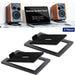 Desktop Speaker Stands — Carbon Steel 2‑Pack for Improved Stereo Sound & Vibration Reduction