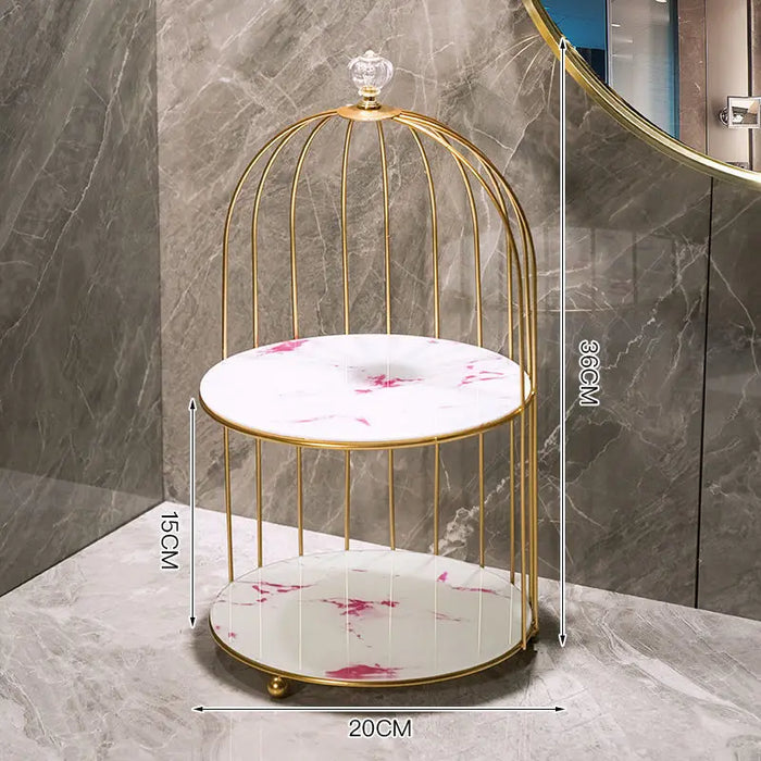 Metal Makeup Organiser – Multi-Shelf Cosmetic Storage for Vanity & Bathroom