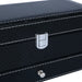 4‑Position Double‑Layer PU Leather Jewellery & Watch Storage Box