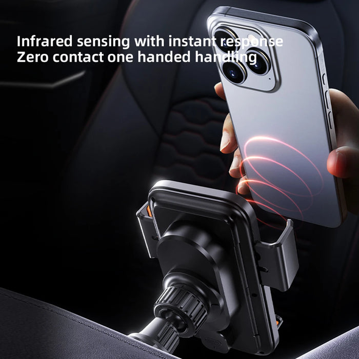 15W Car Phone Charger & Holder — Auto‑Sensing Vent Mount with One‑Touch Release