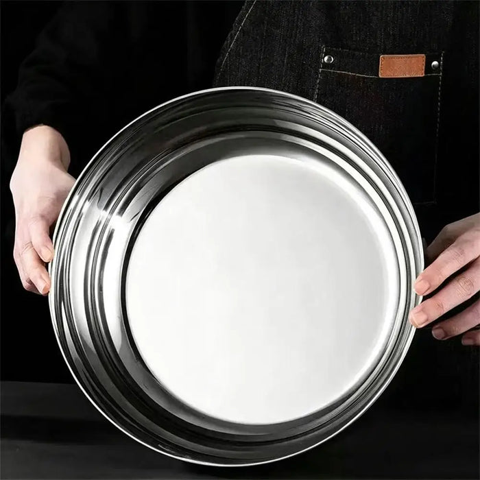 Stainless Steel Large Mixing Bowl — Deep 32cm, Non-stick Finish