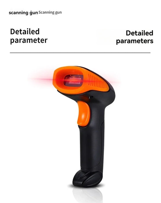 2D/1D Handheld Barcode Scanner — Wired, 2.4G Wireless & Bluetooth QR Reader
