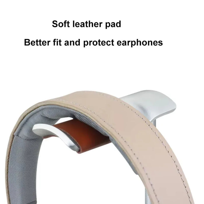 Curved Aluminium Headphone Stand – Sturdy Metal Headset Hanger with Solid Base (Black)