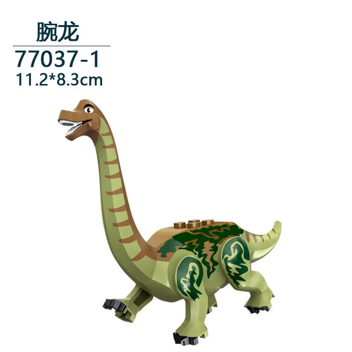 Tyrannosaurus Rex Building Block Figure — Jurassic Dinosaur Brick Toy (LEGO-compatible, 1pc)