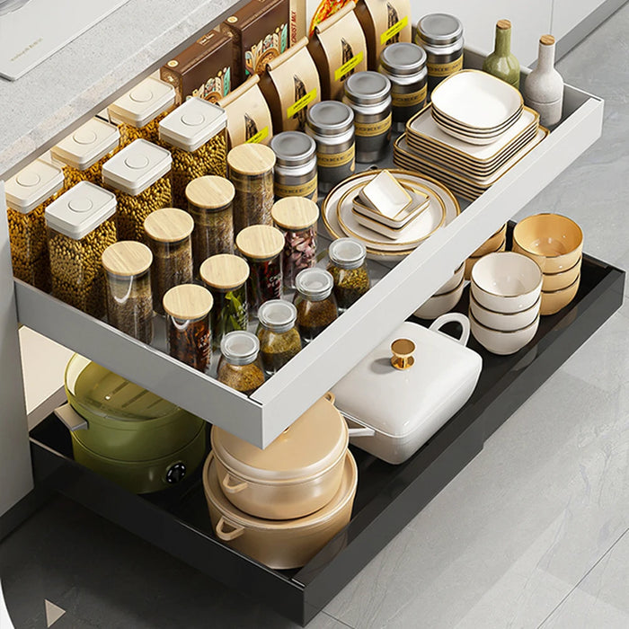 Expandable Pull-Out Cabinet Organiser — Heavy-Duty Slide-Out Shelves for Kitchen, Pantry, Bathroom, Office, Dorm