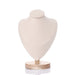 Wooden Jewellery Bust – Necklace Display Stand, Black or Beige (S/M/L)