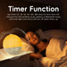 Wake‑Up Light Sunrise Alarm Clock — White Noise, Bluetooth Speaker & Colour‑Changing Night Light