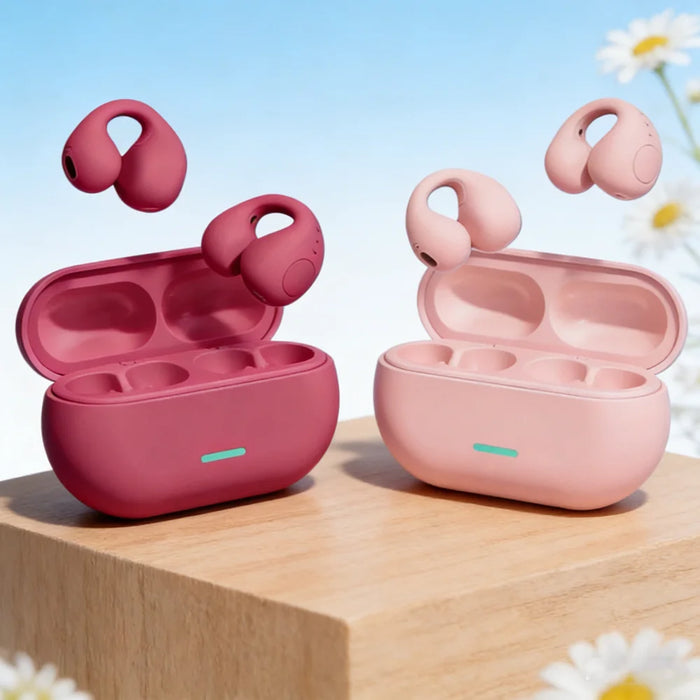 TWS Bluetooth 5.3 Clip-On Air-Conduction Earphones — ENC Calls & Gaming Mode