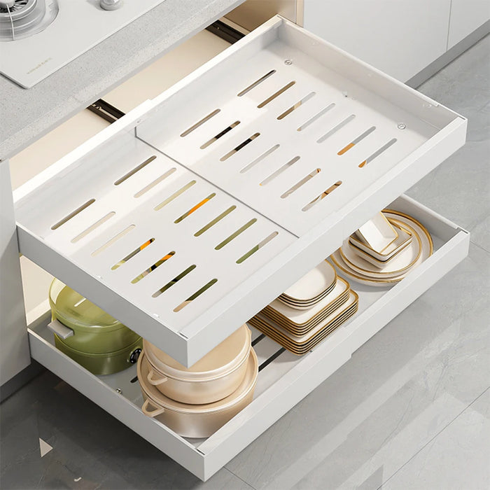 Expandable Pull-Out Cabinet Organiser — Heavy-Duty Slide-Out Shelves for Kitchen, Pantry, Bathroom, Office, Dorm