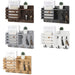 Rustic Wood Wall Mail Organiser with Key Hooks and Floating Shelf