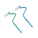 Curved S-Head Toilet Brush with Long Handle and Hanging Hook – 1/2/3 Pack