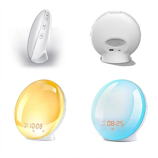 Wake Up Light Alarm Clock with Sunrise & Sunset, Dual Alarms, FM Radio, 7 Colours