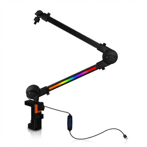 360° Rotating Microphone Boom Arm — Adjustable Aluminium Desk Stand for Streaming