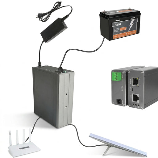 Starlink V2/V3/V4 Passive PoE Injector — Dual Power (12–51V DC / 100–240V AC)