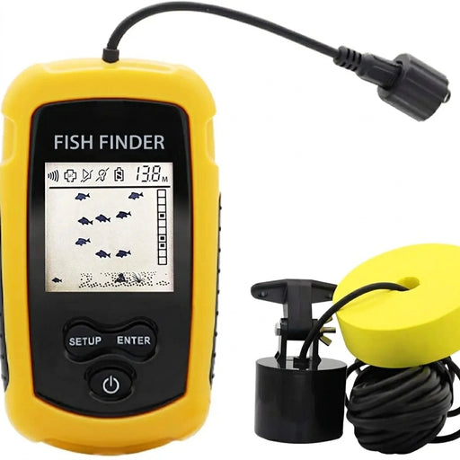 Portable 100m Sonar Fish Finder with Alarm — 45° Coverage Echo Sounder