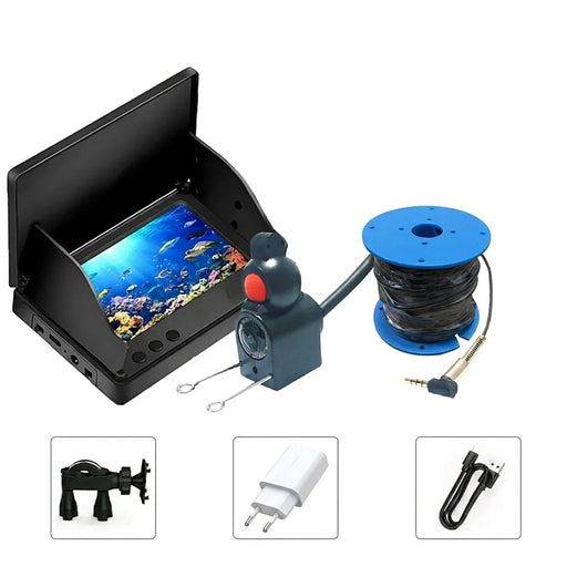 Portable 4.3-inch Fish Finder with 1080P Camera, 220° View & Night Vision