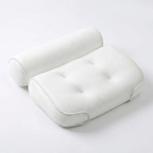 3D Mesh Bath Pillow with Suction Cups — Neck & Back Support for Bath and Spa