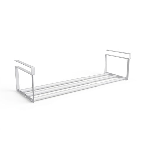 Telescopic Under-Shelf Shoe Rack — Space-Saving Double-Tier Organiser (White)