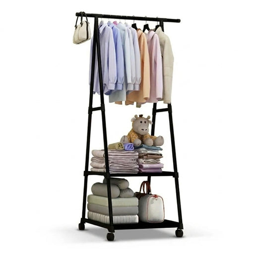 Multifunctional Move Coat Rack Stand – Simple Plastic Clothes Hanger for Porch, Bedroom, Corridor, Dormitory