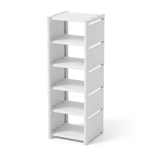 6/8-Tier Shoe Organiser — Metal Frame with Fabric Shelves, Space-Saving Rack