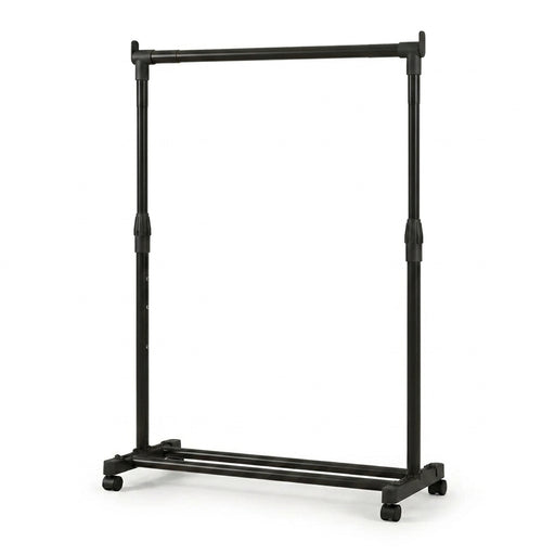 Telescopic Heavy-Duty Metal Clothes Rack on Wheels — Adjustable Garment & Drying Rack