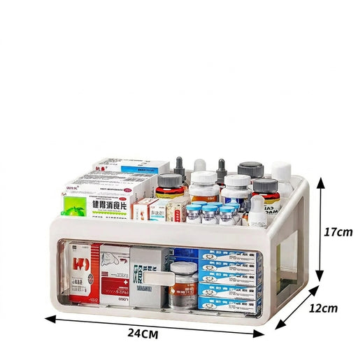 Large Capacity Medicine Organiser — Multi-layer Drawer Pill Storage (Plastic)
