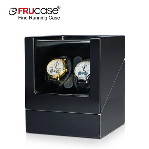FRUCASE Wooden Watch Winder for Automatic Watches — USB or AA Battery Option