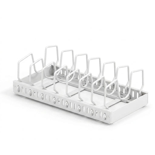 Under-Cabinet Pull-Out Pots & Pans Organiser – Expandable Stainless Steel, Adjustable Dividers