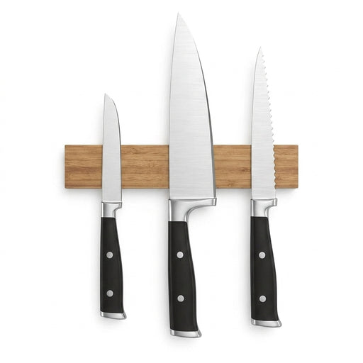 16in Acacia Magnetic Knife Holder — Neodymium Block Magnet