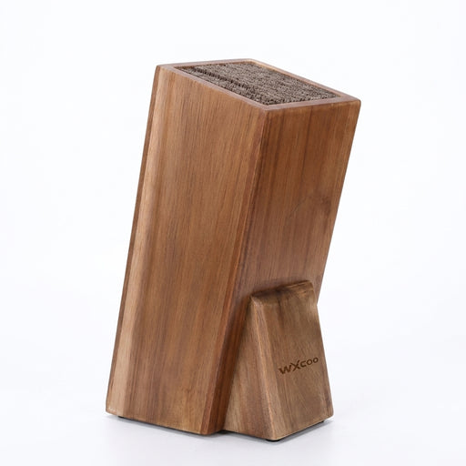 Acacia Wood Universal Knife Block with Removable Bristle Insert